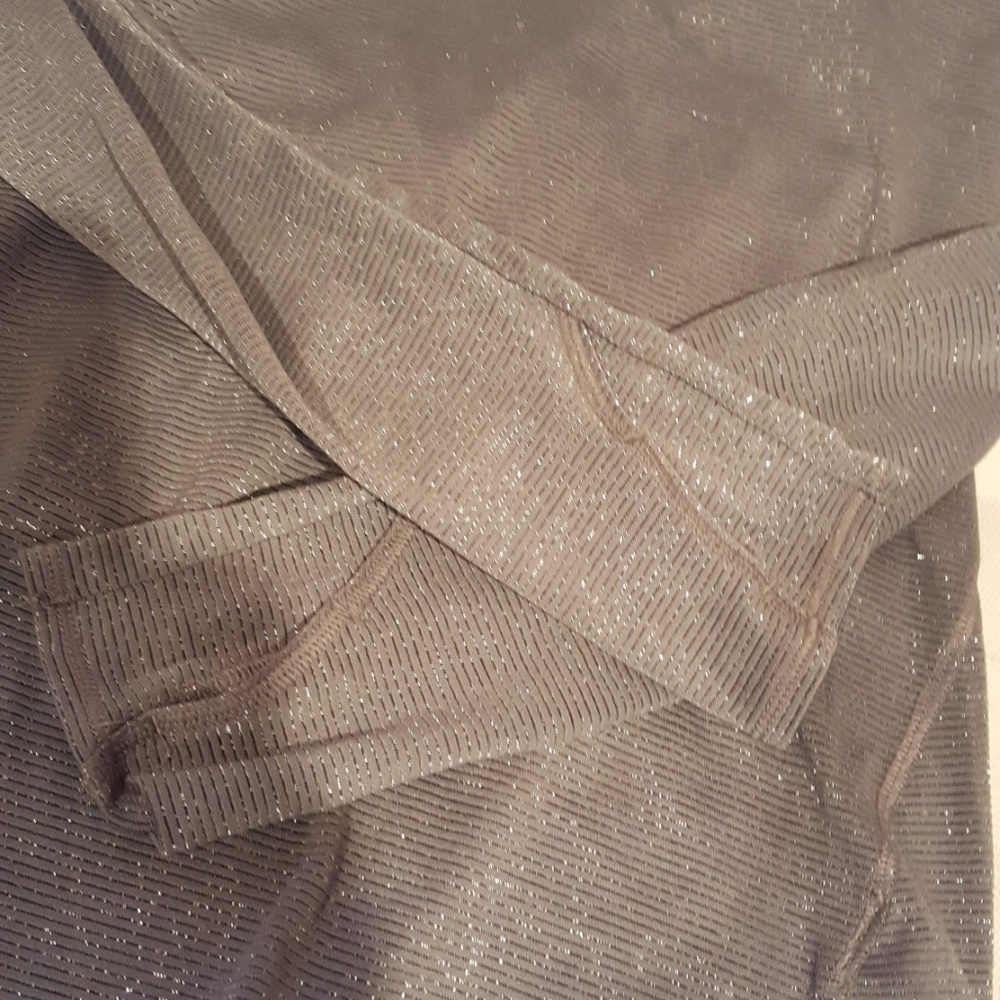 Athleta shiny silver shirt. - Picture 3 of 4